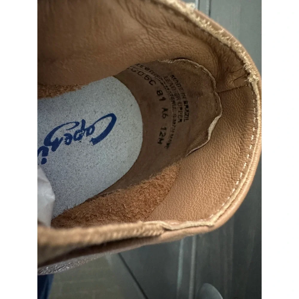 Capezio E-Series Jazz Shoes Tan Leather Slip On Dance Shoes‎ EJ2 Kids 12M